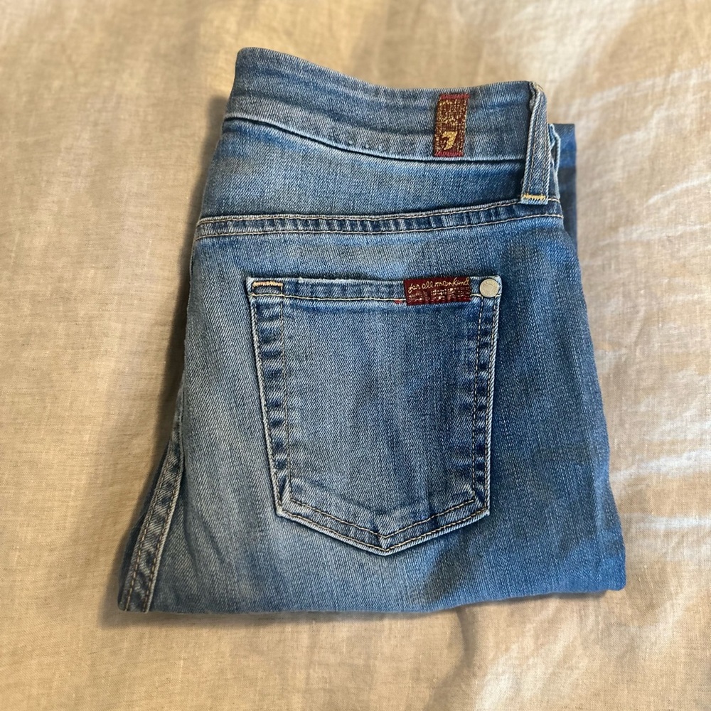 7 for all mankind distressed skinny jeans